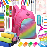 Kit Completo Material Escolar Ensino Fundamental Menina