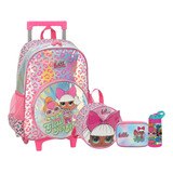 Kit Completo Mochila Boneca Amigas Lol Oncinha Rodinhas G