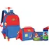 Kit Completo Mochila Escolar Super Mario Bros Rodinhas Tam G
