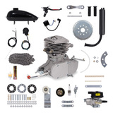 Kit Completo Motor Bicicleta Motorizada Gasolina 100cc 2 Tempos Cor Prateado
