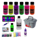 Kit Completo Para Fazer Slime Colas Neon Ine Slime