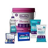 Kit Completo Para Tratamento De Piscinas Rhofer - Cloro 10kg- Clarificante 1L- Decantador 1kg- Barrilha 1kg E Teste De PH E Cloro