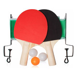 Kit Completo Ping pong Raquetes Bolinha Rede Tênis De Mesa