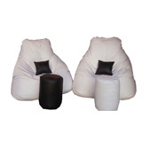 Kit Completo Puff Pera King Apoio De Pés almofadas vazios 