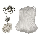 Kit Completo Reparo Varal De Teto Ou Parede Com 47m De Corda