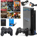 Kit Completo Sony Playstation 2 Fat Perfeito Ps2 Original Sem Defeitos + Jogos + 2 Controles + 1 Memory Card + Cabos: Av + Energia