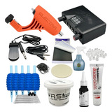 Kit Completo Tatuagem Com Máquina Electra Pop Fonte Tattoo