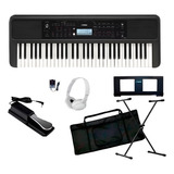 Kit Completo Teclado Musical Arranjador Yamaha Psr E383