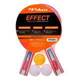 Kit Completo Tênis De Mesa Raquetes Bolas Rede Effect Poker