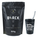 Kit Completo Tereré Black Erva Cuia 1 Bomba Inox 1 Erva 500g