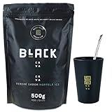 KIT COMPLETO TERERÉ COPO 330ML BOMBA CROMADA 19CM BLACK ERVA 500G Hortelã Ice