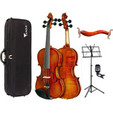 Kit Completo Violino Eagle Vk 544 Profissional Envelhecido
