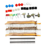 Kit Componentes Robótica Resistor Potenciômetro Botão