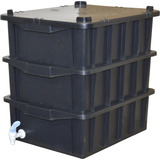 Kit Composteira Caixa Para Compostagem Minhocário Pequeno