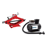 Kit Compressor Ar 12v Macaco Sanfona 1 5 T Carro Tech One