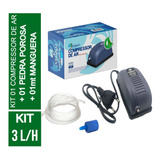 Kit Compressor Ar Aquário Oxigenador Peixe