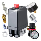 Kit Compressor Ar Pressostato Manômetro E Válvula Segurança