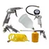 Kit Compressor Pistola Limpeza Calibrador C/ 5 Peças Tekna Cor Amarelo
