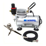 Kit Compressor Prof Wimpel Aerógrafo Dupla Ação Completo