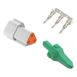 Kit Conector Deutsch Dt 3 Vias Macho Dt04 3p 10 Unidades 