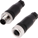 Kit Conector Para Sensor M12 4 Pinos Macho E Fêmea Reto Pg7