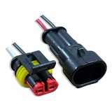Kit Conector Plug 2 Vias Impermeável Farol Led Agricola
