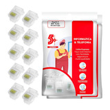 Kit Conector Rj11 6 Vias 6 Contatos 10 Unidades Chipsce