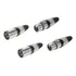 Kit Conector Xlr 2 Macho + 2 Fêmea Plug Cannon Profissional