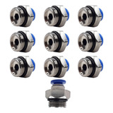 Kit Conexões Reta Macho Rosca 1 2 X Tubo 10mm Bsp