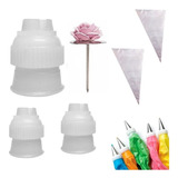 Kit Confeitaria Mago 6 Pçs Adaptadores Saco De Confeitar
