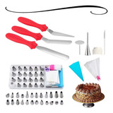 Kit Confeiteiro Completo Espátulas Bicos De Confeitar 38un