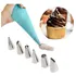 Kit Confeiteiro Saco De Silicone  6 Bicos Decora Bolo Inox