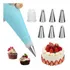 Kit Confeiteiro Saco Decorador Bolo E 6 Bicos Inox Decoração