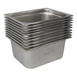 Kit Conjunto 10 Cubas 1 2 X 150 Inox Para Molhos De Pizzaria