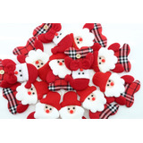 Kit Conjunto 12 Pendentes P Arvore D Natal Papai noel 12x8cm
