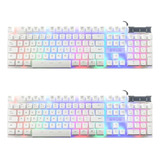 Kit Conjunto 2 Teclado Semi mecânico Gamer Evus Tc 10w Candy