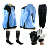 Kit Conjunto 4x1 Goleiro Calca Trb Cls pto Infantil