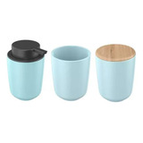 Kit Conjunto Banheiro Lavabo Cerâmica Yoi Osaka 3pçs