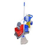 Kit Conjunto Carro Limpeza Doblo 50l Mop Espanador Bralimpia