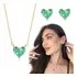 Kit Conjunto Colar Gargantilha Colar Coração  Semijoias Luxo