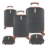 Kit Conjunto Com 3 Malas Polo King Viagem 2 Frasqueiras