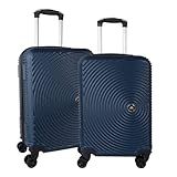 Kit Conjunto De 2 Malas De Viagem Para Bordo Fibra C-rodinha 360-