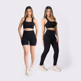 Kit Conjunto De Academia Feminino Roupa Fitness Tecido Duplo