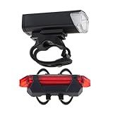 Kit Conjunto De Farol E Lanterna Para Bike Traseira Para Bicicleta Impermeável 3 Modos De Luz Cabom Usb Incluídos Premium