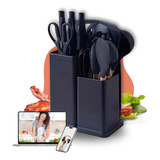Kit Conjunto De Utensílios De Cozinha Com 19 Peças Completo
