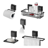 Kit Conjunto De Utilidades Para Banheiro Não Precisa Furar
