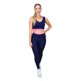 Kit Conjunto Fitness Feminino Roupa Ginastica Legging E Top