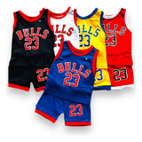 Kit Conjunto Infantil Chicago Bulls Regata Short Basquete