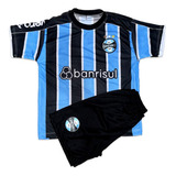 Kit Conjunto Infantil Do Grêmio Azul 2023 Do 2 Ao 14