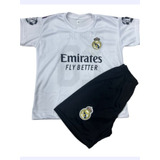 Kit Conjunto Infantil Do Real Madrid Branco 